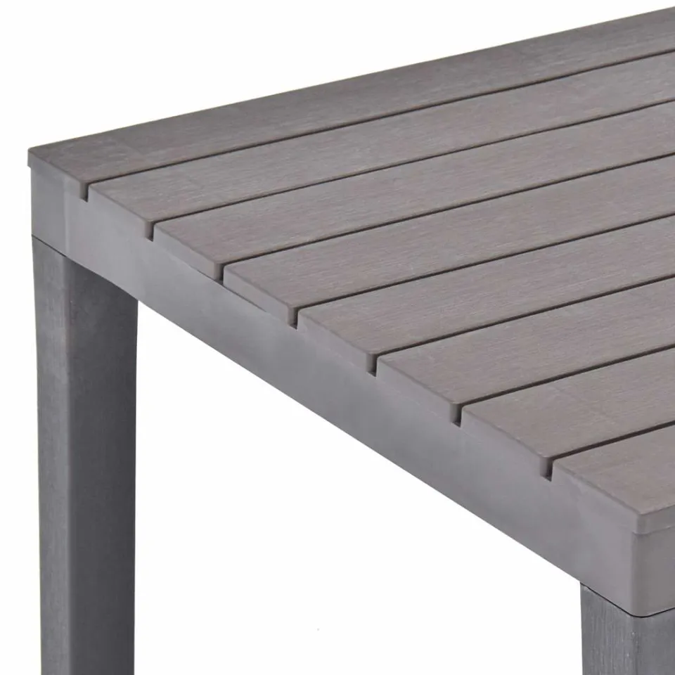 vidaXL Tuintafel 78x78x72 cm kunststof mokka grijs, foto 3