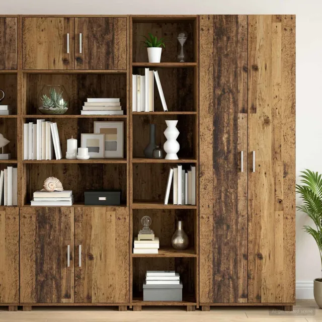 vidaXL Dressoir Oud hout 45 x 41 x 185 cm Bewerkt hout bruin, foto 2