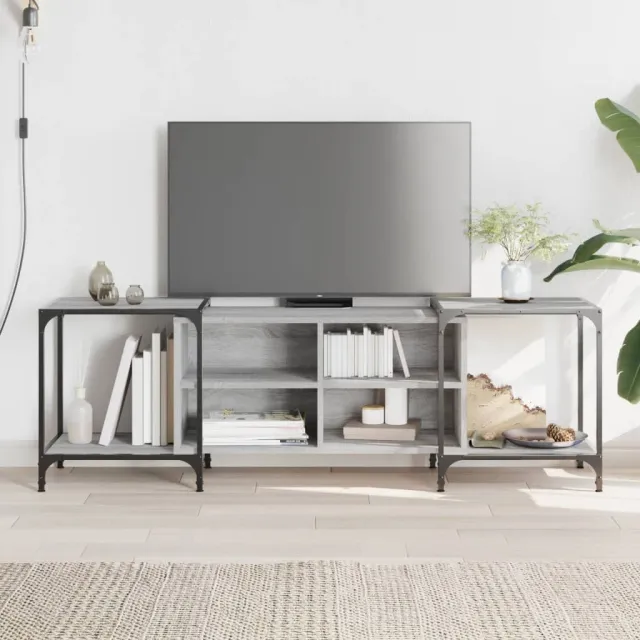 vidaXL Tv-meubel 153x37x50 cm bewerkt hout grijs sonoma eikenkleurig, foto 2
