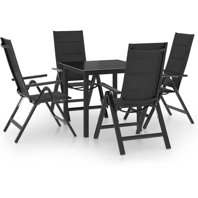 vidaXL 5-delige Tuinset aluminium antracietkleurig Anthraciet