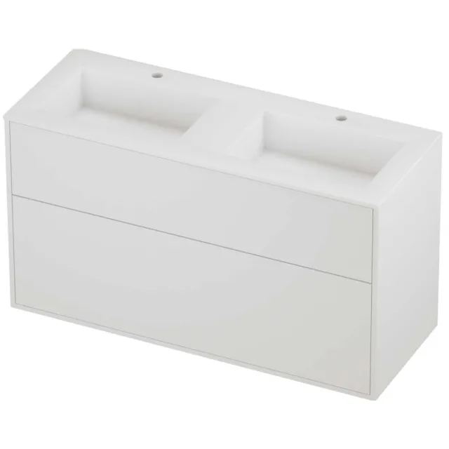 Proline Aristo Badmeubelset Polystone Elegant In Kader 120x46x67 cm Mat Wit Mat White