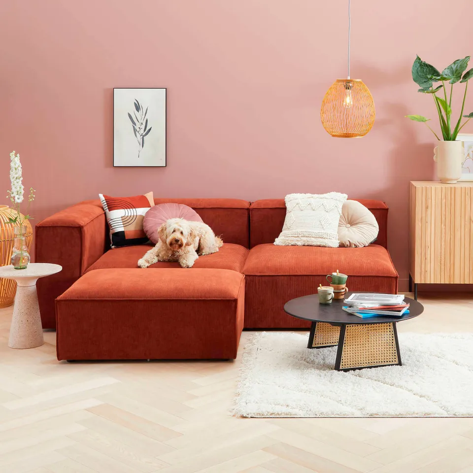 NOUS Living hoekbank Igor hoek links - terracotta, foto 7