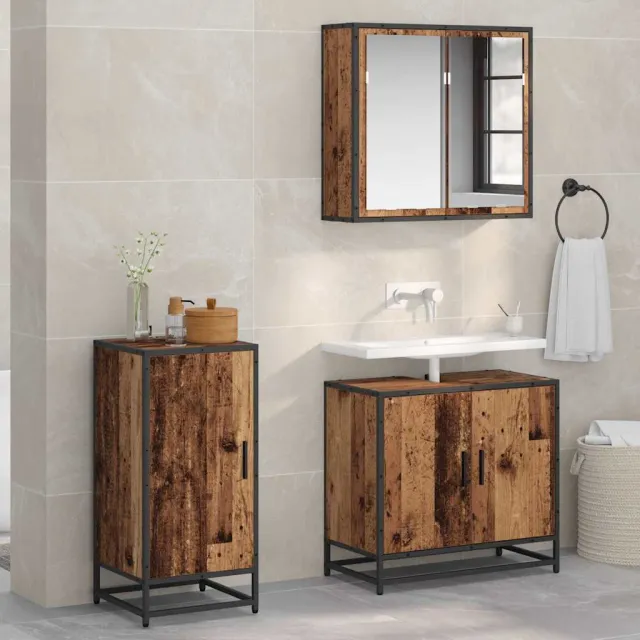 vidaXL Dressoir Oudhout 35,5 x 35 x 76 cm bruin, foto 2