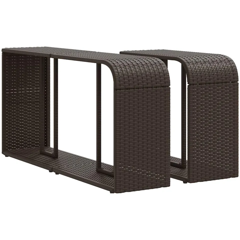 vidaXL 11-delige tuinbankset met kussens, bruin polyrotan, foto 4