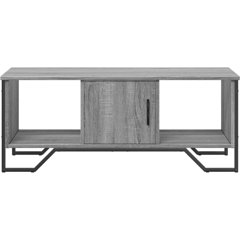 vidaXL Salontafel 100x51x40 cm bewerkt hout grijs sonoma, foto 4