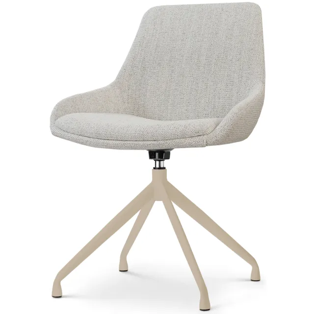 Nolon Nola-Isa draaibare eetkamerstoel beige gemêleerd - beige onderstel
