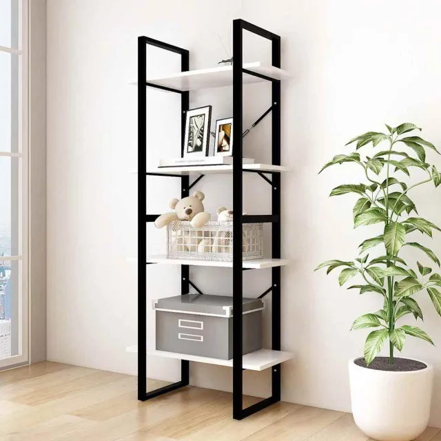 vidaXL Boekenkast met 4 schappen 60x30x140 cm massief grenenhout wit, foto 2