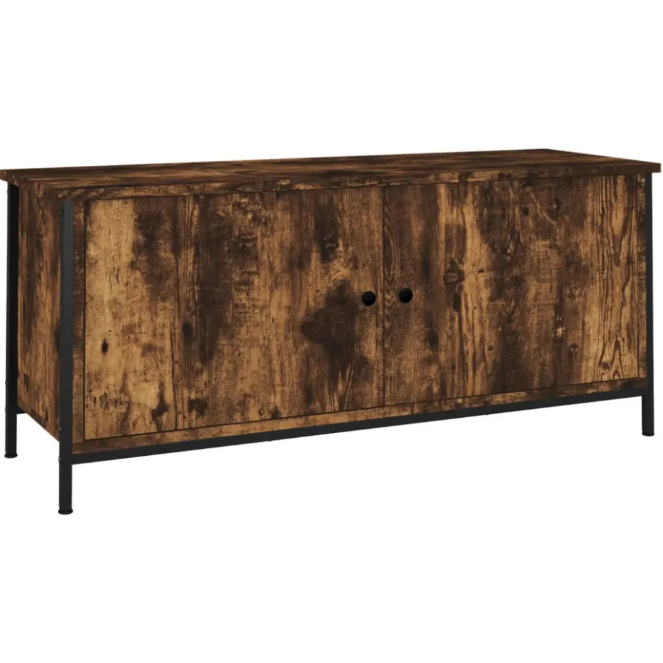 vidaXL Tv-meubel 102x35x45 cm bewerkt hout gerookt eikenkleurig