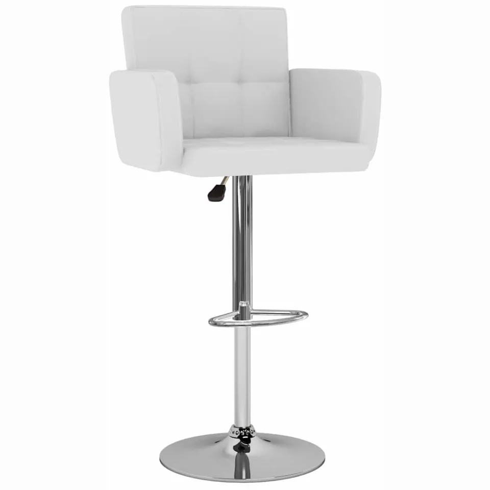 vidaXL Barstoelen 2 st kunstleer wit, foto 2