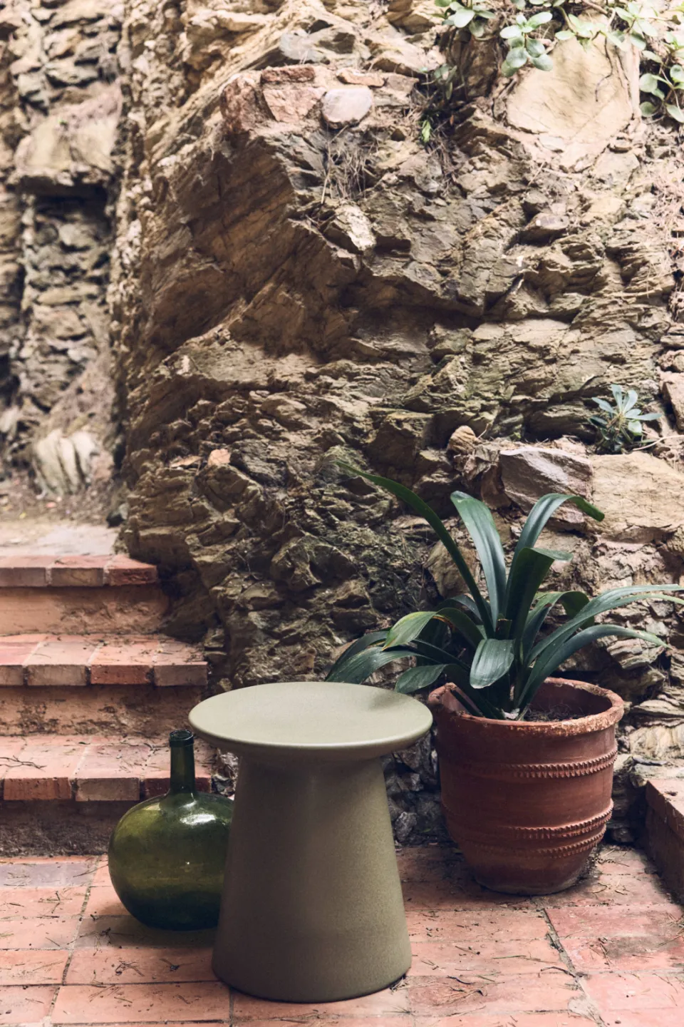 HKLIVING bijzettafel Earthenware groen, foto 5