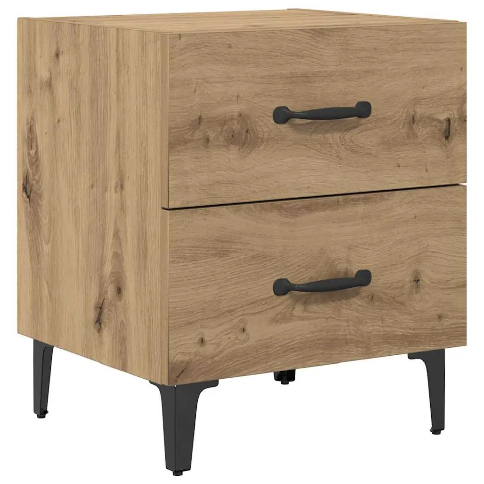 vidaXL Bed kast Artisan Eiken 40 x 35 x 47,5 cm Bewerkt hout, foto 3
