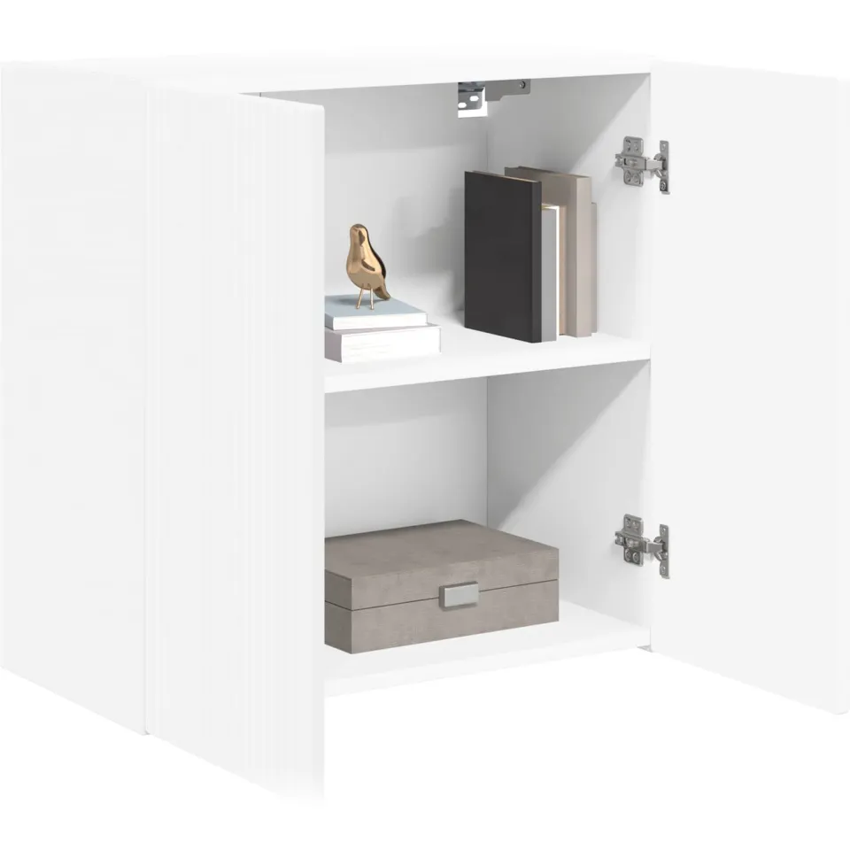 vidaXL TV-wandkast 59,5 x 31 x 60 cm Wit Bewerkt hout