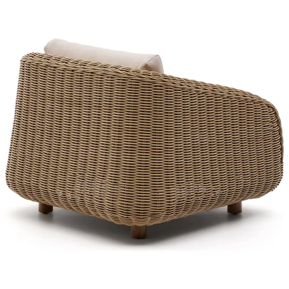 Kave Home outdoor fauteuil Meria rattan naturel, foto 4