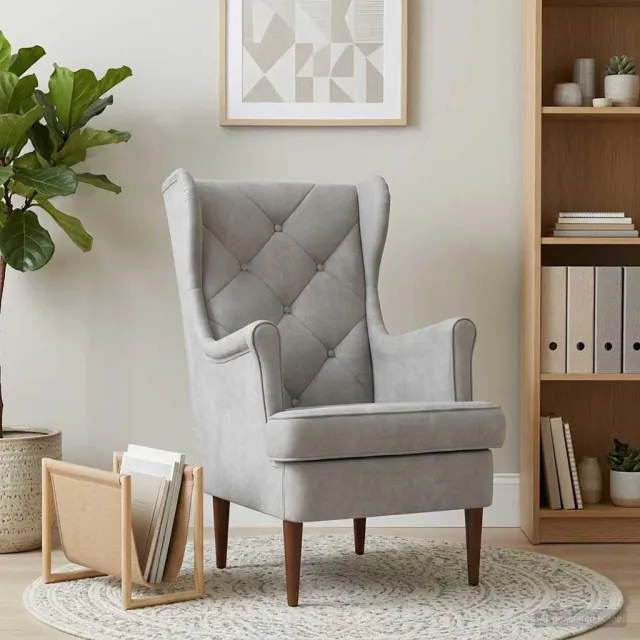 vidaXL Fauteuil Lichtgrijs Fluweel