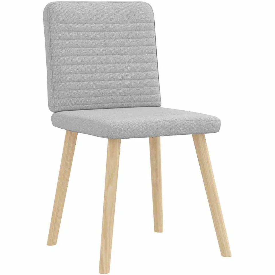 vidaXL Eetkamerstoelen 2 st stof wolk grijs