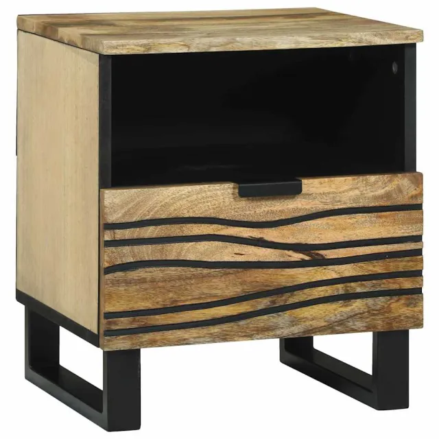 vidaXL Nachtkastje 2 st Naturel 40 x 33 x 46 cm Bewerkt hout, foto 2