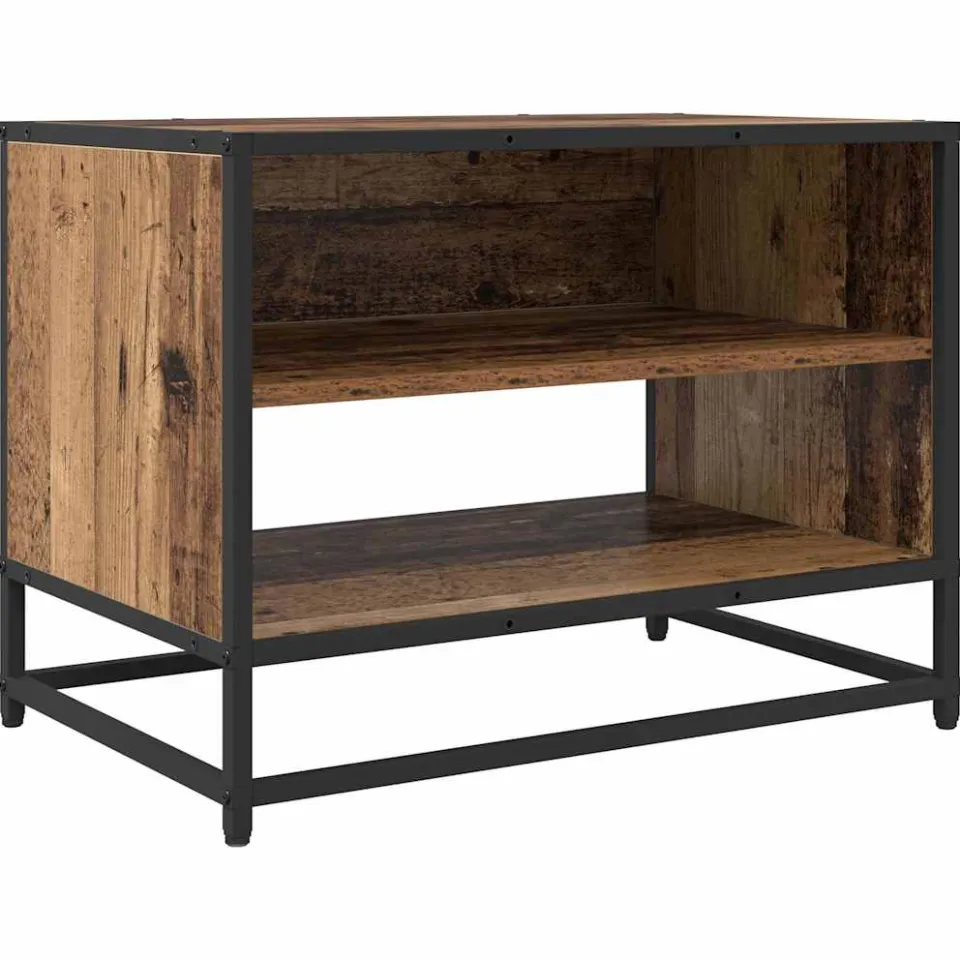 vidaXL TV Eenheden 61 x 40 x 46 cm Oud Hout Bewerkt hout bruin, foto 3