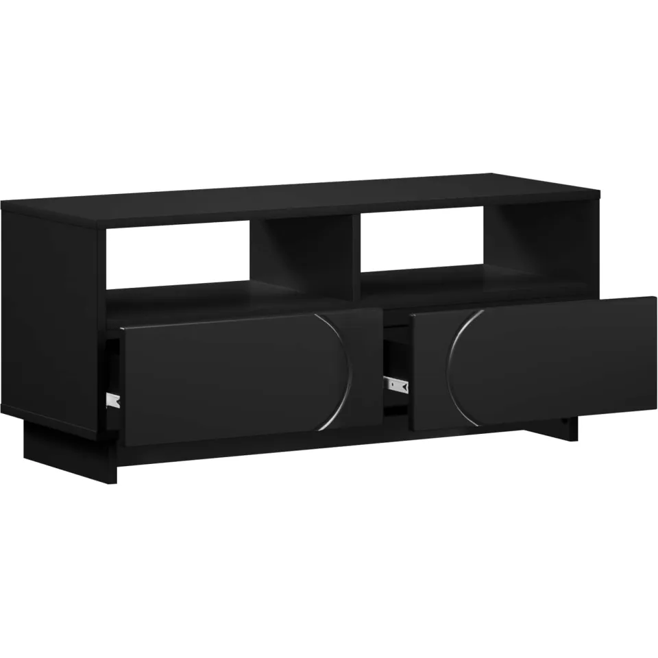 vidaXL TV-standaard 90 x 34,5 x 40 cm Zwart Bewerkt hout