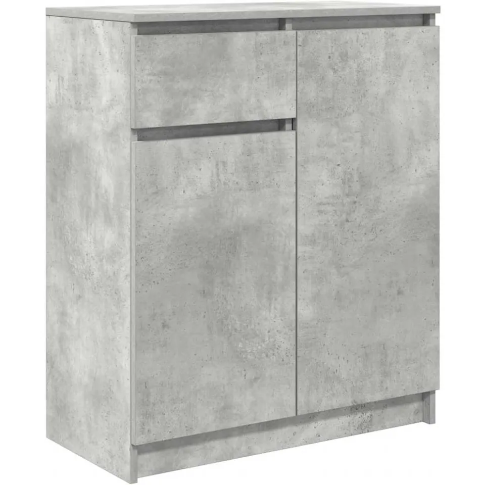 vidaXL Dressoir met lade 71x35x84 cm spaanplaat betongrijs