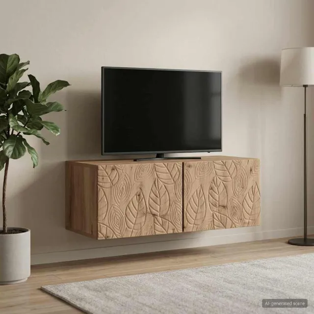 vidaXL Wandbeugel TV-kast 78,5 x 31 cm Artisanaal eiken Bewerkt hout Bruin