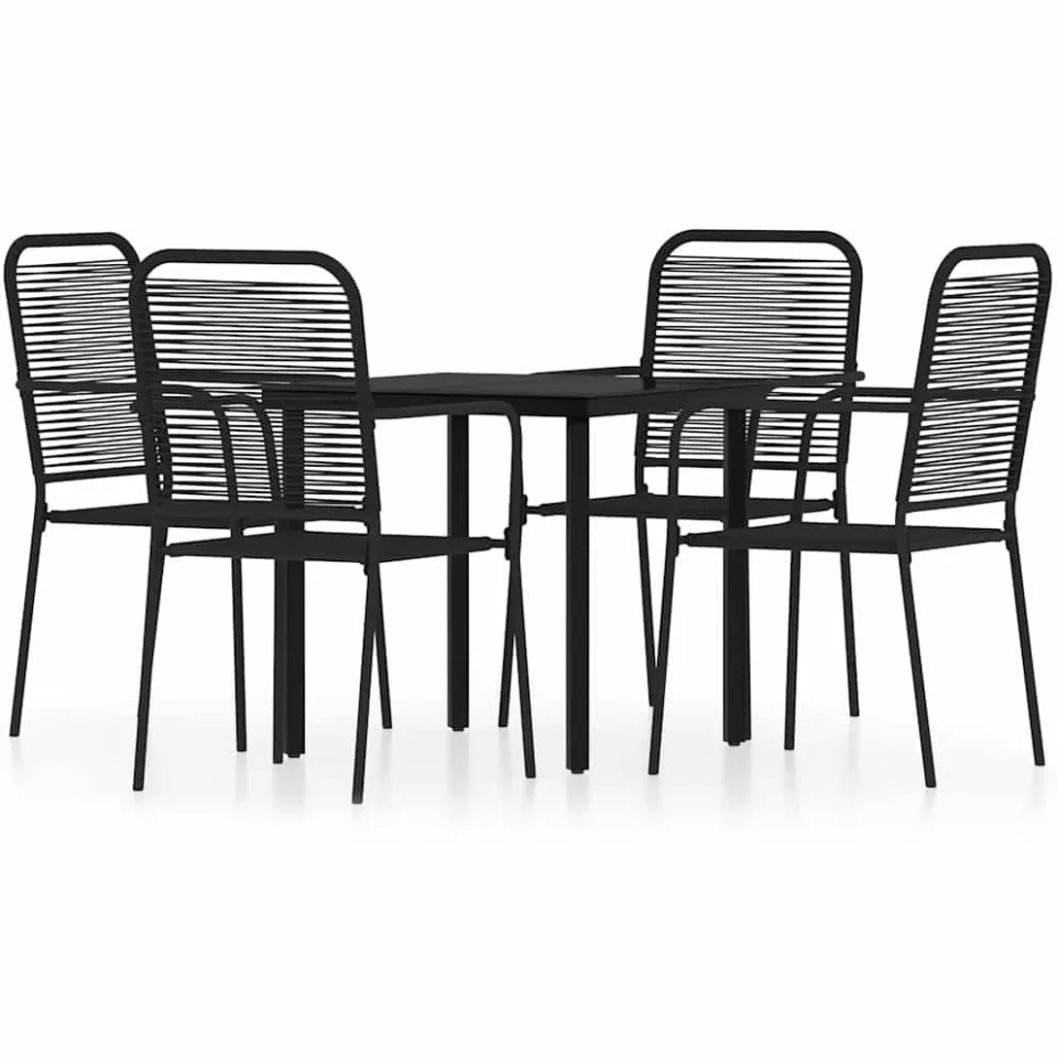 vidaXL 5-delige Tuinset zwart, foto 3