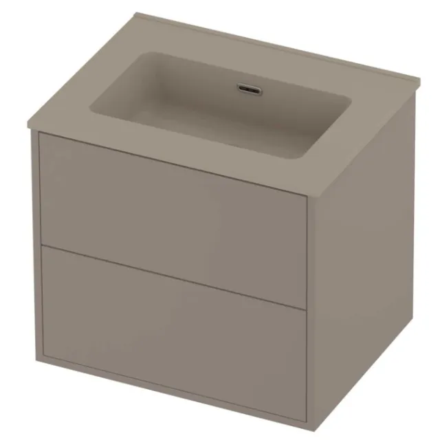 Proline Tribute Badmeubelset Porselein Elegant In Kader 60x46x54 cm Mat Crème Cotton Clay Beige