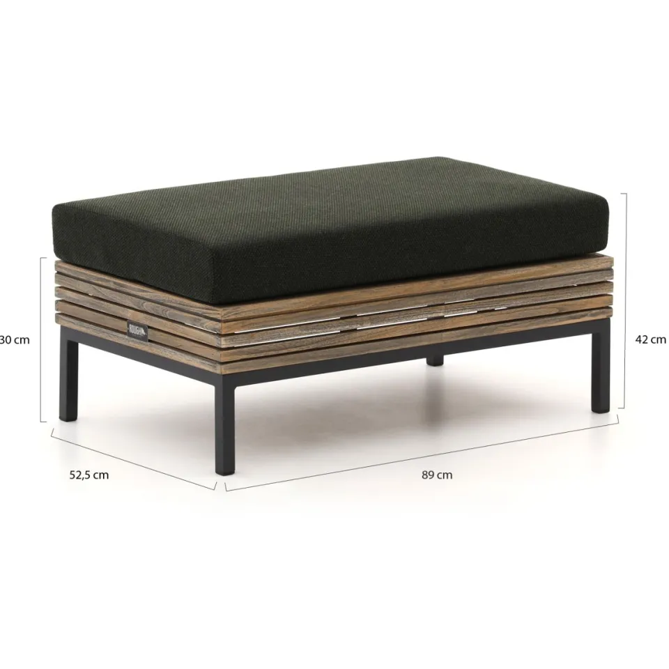 ROUGH Furniture ROUGH-D lounge voetenbank 89x52,5cm bruin, foto 2