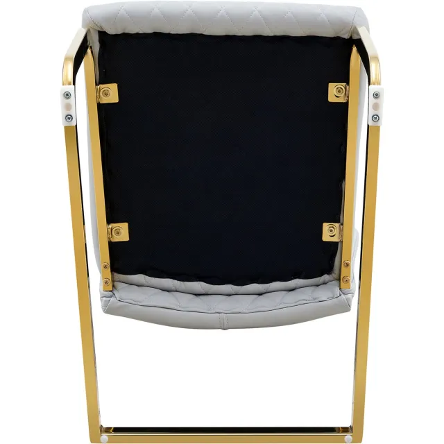 MODENUIT Tafel- en Stoelset Rond 60 cm - Houtnerfblad Met Gouden Onderstel - Voor Eetkamer En Woonkamer - MDF - Goud En Lichtgrijs Goud, Lichtgrijs, Houtkleur