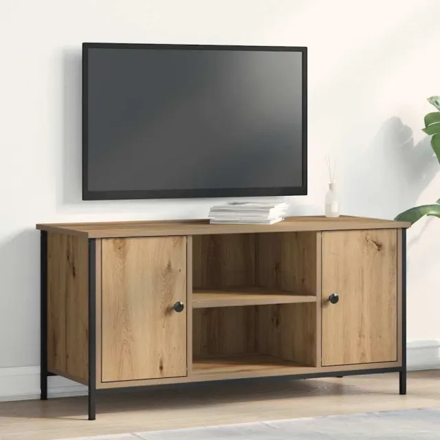vidaXL TV-kast 100 x 40 x 50 cm artisanaal eikenkleurig Bewerkt hout, foto 2