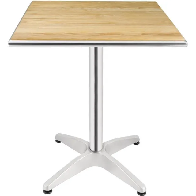 Bolero vierkante tafel met essenhouten blad 60cm