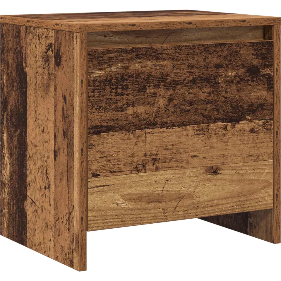 vidaXL Nachtkastje Oudhout 45 x 34 x 44,5 cm Bewerkt hout bruin, foto 3