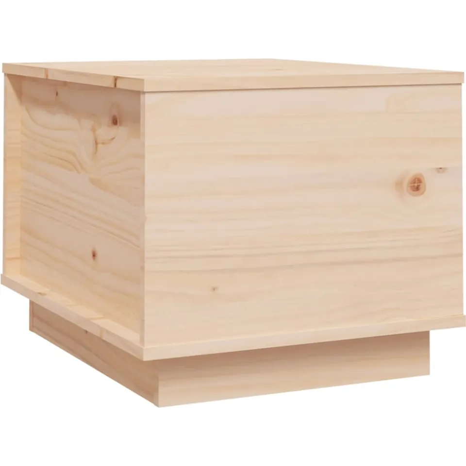 vidaXL Salontafel 40x50x35 cm massief grenenhout bruin