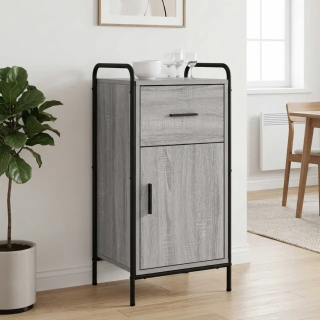 vidaXL Dressoir Grijs Sonoma 97 x 33 x 81 cm Bewerkt hout, foto 2