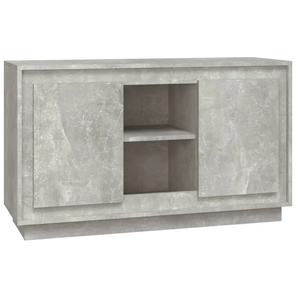 vidaXL Dressoir 102x35x60 cm bewerkt hout betongrijs