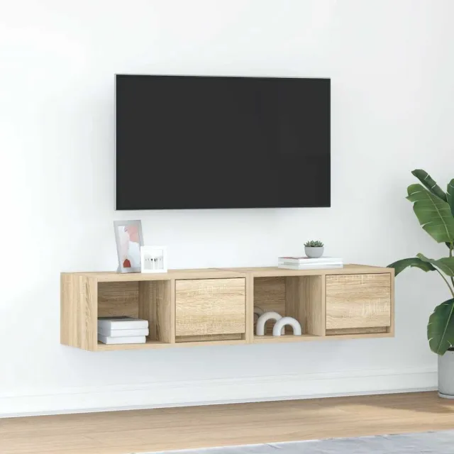 vidaXL Tv-meubelen 2 st 60x31x25,5 cm bewerkt hout sonoma eikenkleurig, foto 2