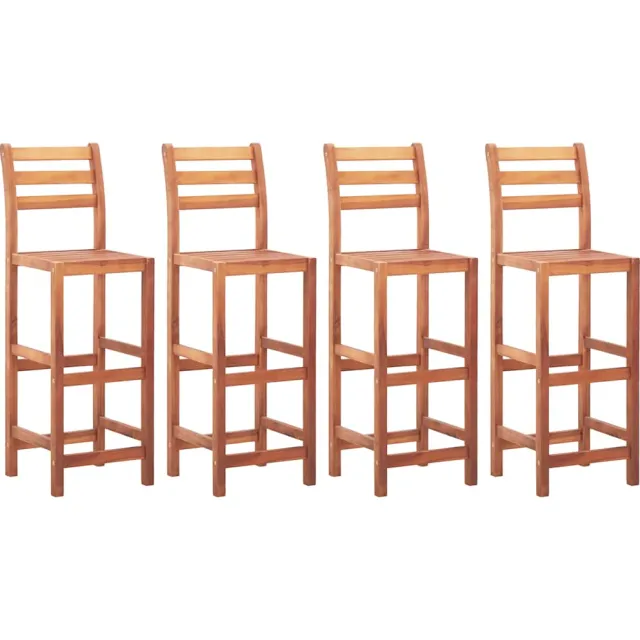 vidaXL Barstoelen 4 st massief acaciahout Bruin