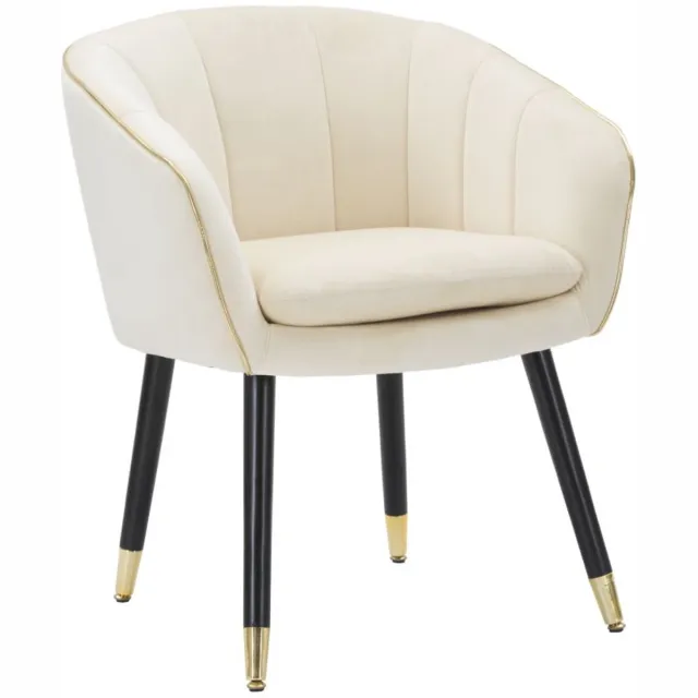Mauro Ferretti Fauteuil Paris Crema/gold 62×58×78 cm Crème