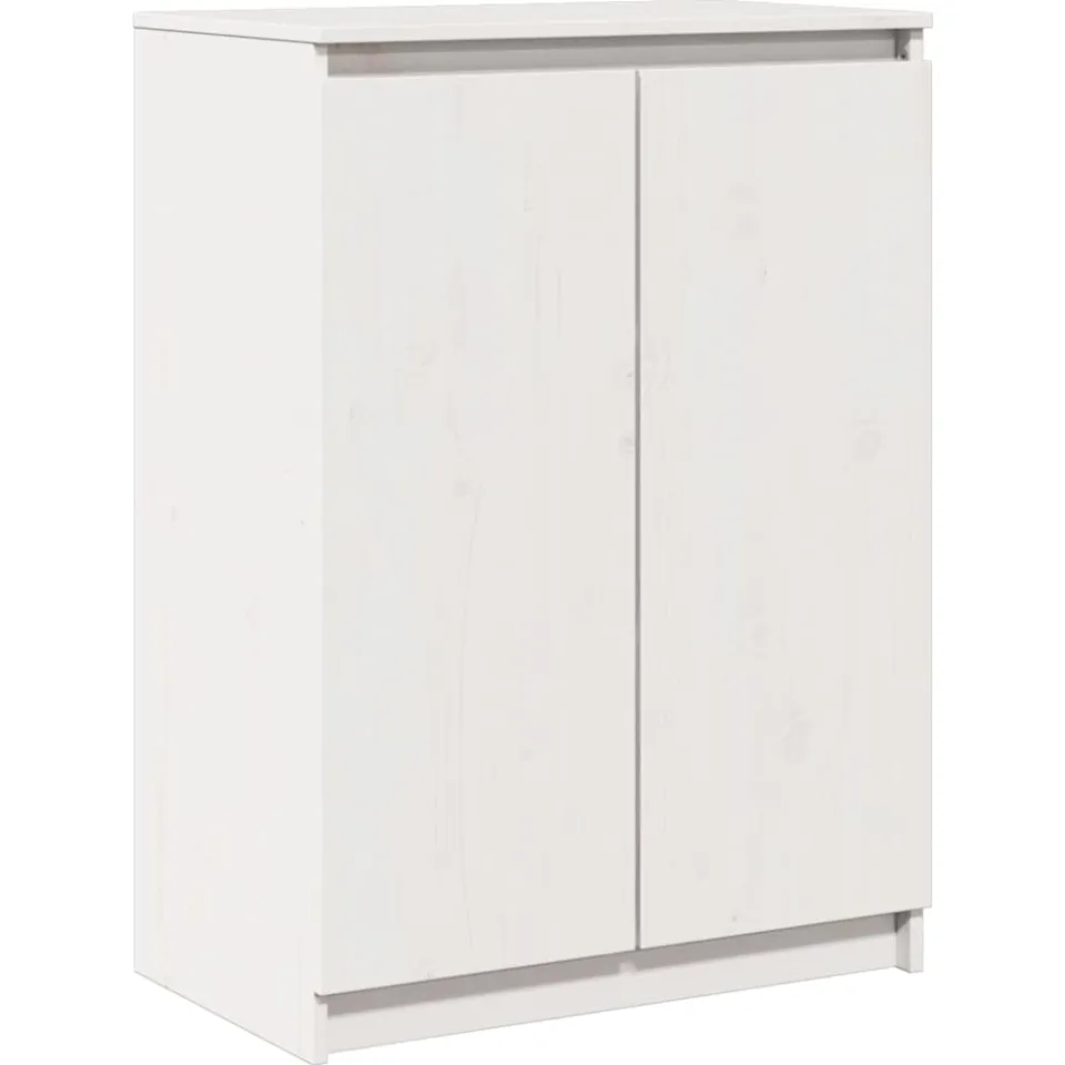 vidaXL Dressoir 60x36x84 cm massief grenenhout wit