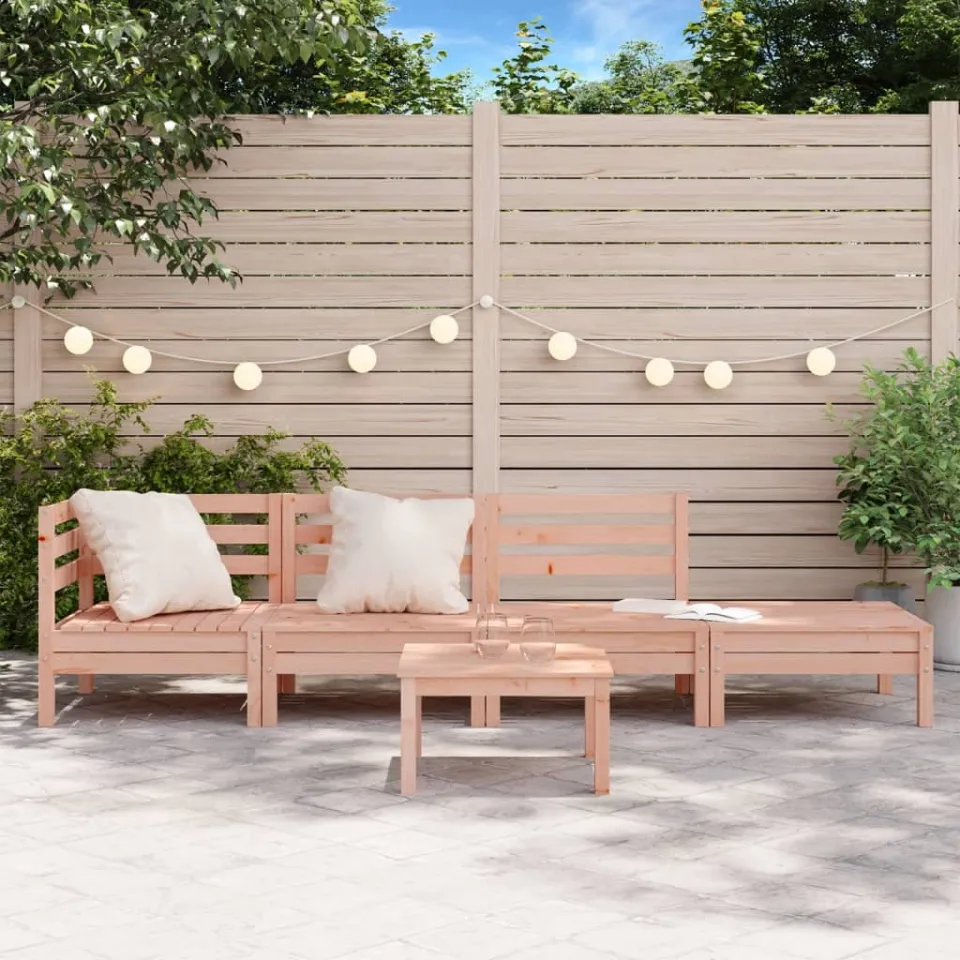vidaXL Garden Lounge Set 4-zits Natural Douglas Solid Douglas wood, foto 3