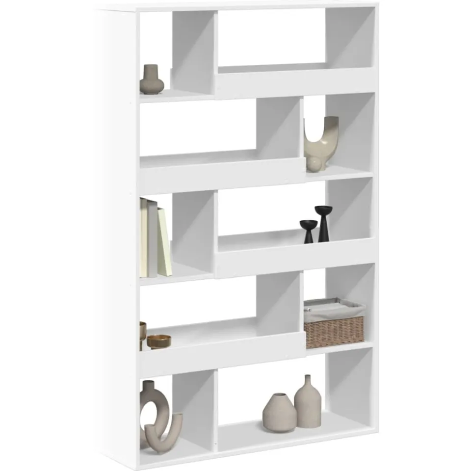 vidaXL Boekenkast 100x33x156,5 cm bewerkt hout wit