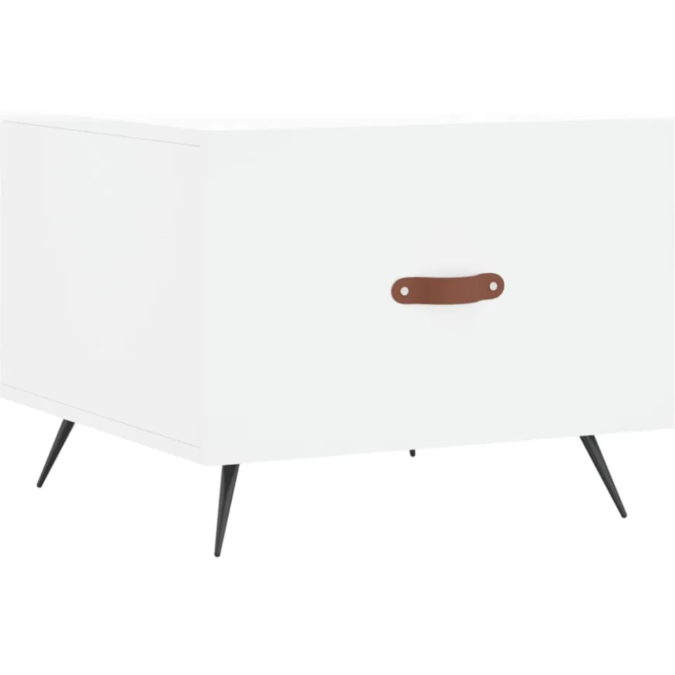 vidaXL Salontafels 2 st 50x50x40 cm bewerkt hout wit, foto 3