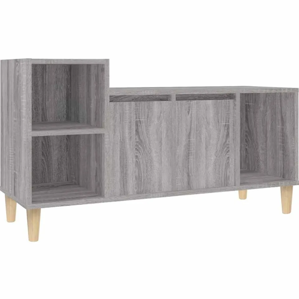 vidaXL Tv-meubel 100x35x55 cm bewerkt hout grijs sonoma eikenkleurig