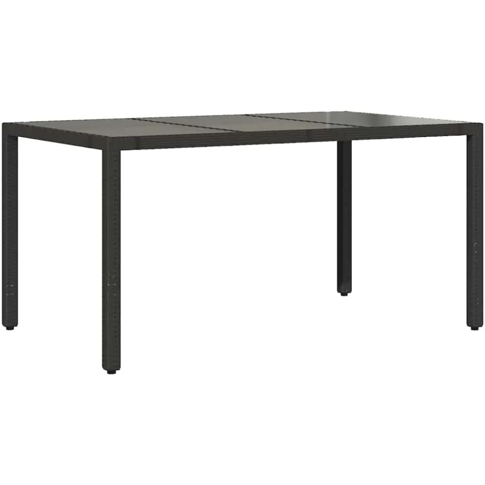 vidaXL 7-delige Bistroset met kussens poly rattan zwart, foto 4