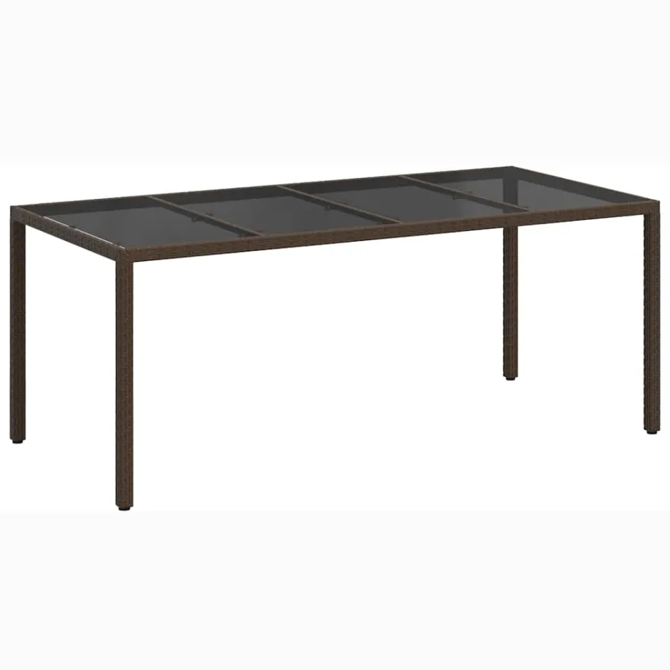 vidaXL Tuinstafel Bruin poly rattan, foto 3