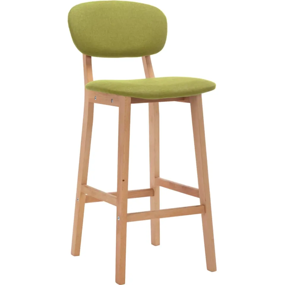 vidaXL Barkrukken 2 st stof groen, foto 2