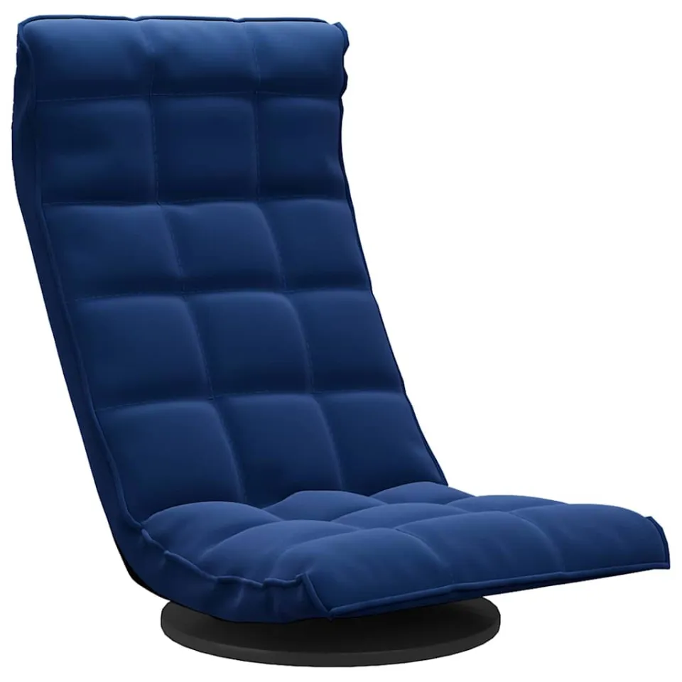 vidaXL Vloerstoel draaibaar fluweel blauw, foto 3