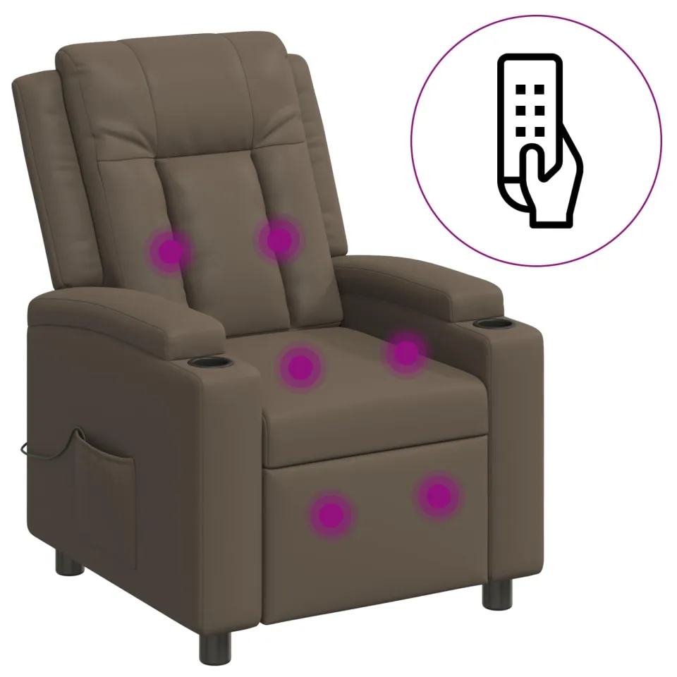 vidaXL Massage-relaxstoel Grijs 75 x 95 x 100 cm Stof