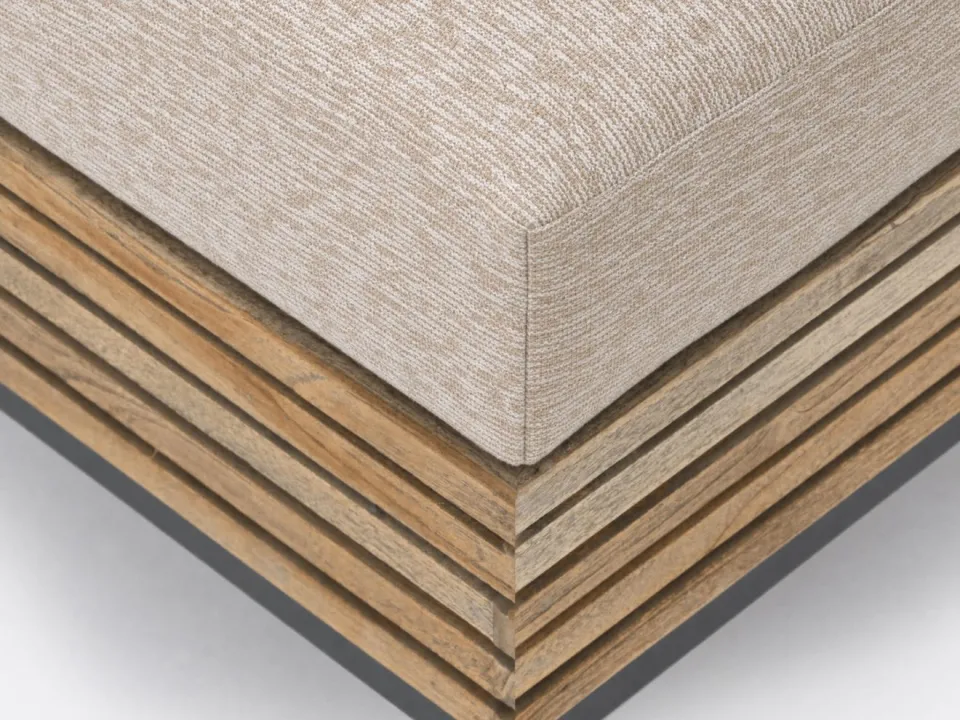 ROUGH Furniture ROUGH-D lounge voetenbank 89x52,5cm taupe, foto 3