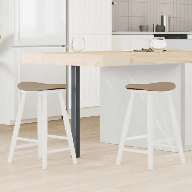 vidaXL Eettafelstoelen 2 st Massief Rubberhout Wit 46 x 37 x 63 cm, foto 2