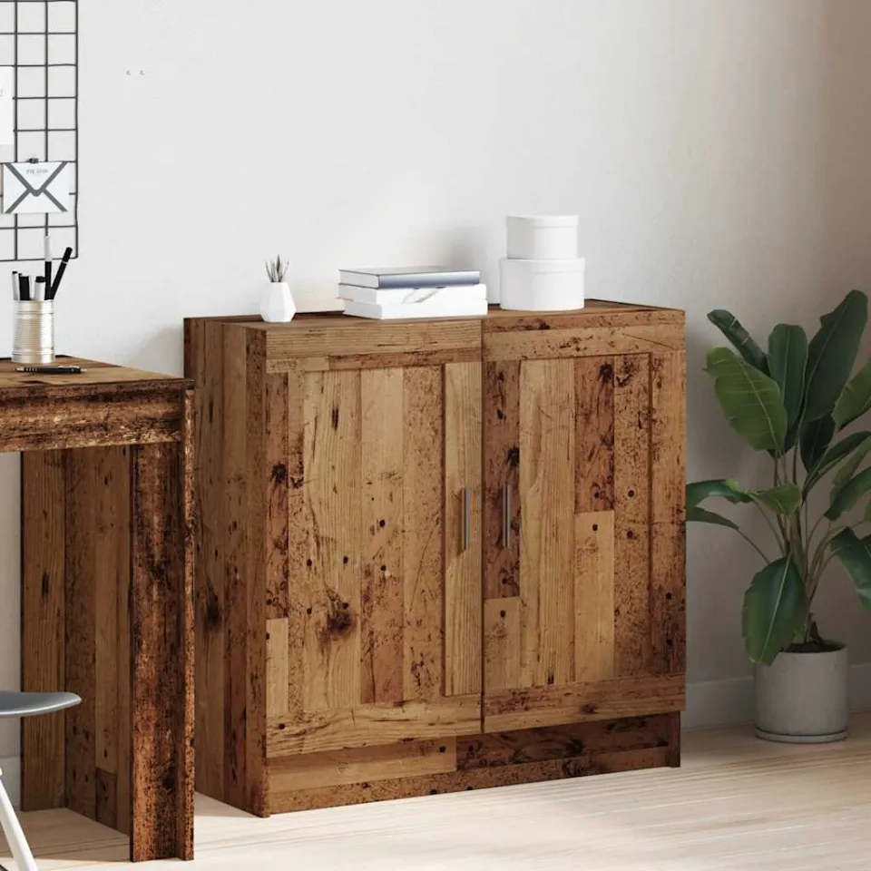 vidaXL Boekenkast 82,5x30,5x80 cm bewerkt hout oud houtkleurig bruin, foto 2